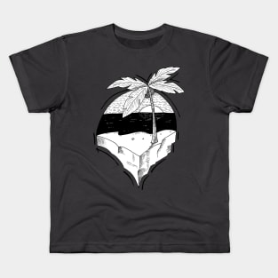 Sunset,Beach,Palmtree Kids T-Shirt